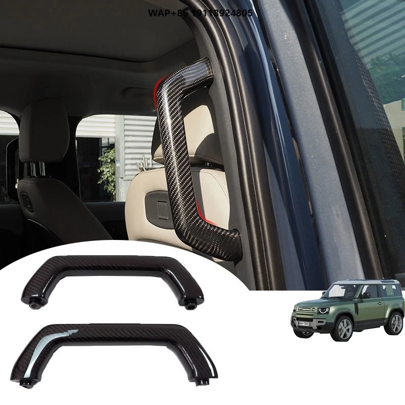 

For Land Rover Defender Levante 2021 2022 2023 Carbon Fiber Car Exterior Side Door Handle Cover Trim