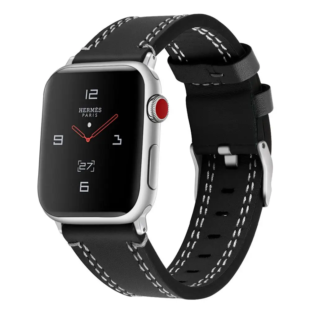 

Watch straps correa for apple watch 5 straps for iwatch band series 3 4 5 38mm 40mm bands leather watchband bracelet Wristband