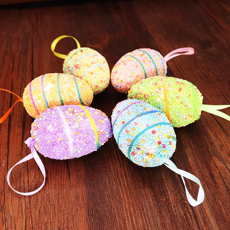 

Easter Eggs Pack of 6 New Striped Eggs Afraid of Foam Decoration Kawaii Accessories