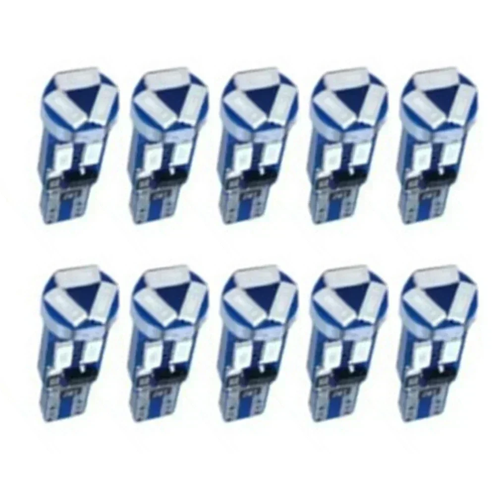 10 pz/set 12V 1.32W Luce del cruscotto dell'auto ad alta efficienza energetica multiuso per la luce dello strumento, la luce di lettura T5-4014 Lampadina a LED