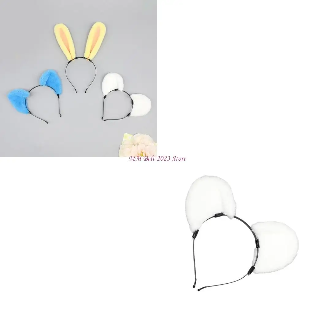 

49ME повязка на голову с искусственными животными в виде ушей, маскарадный обруч для вечеринки, костюм для ролевых игр, реквизит