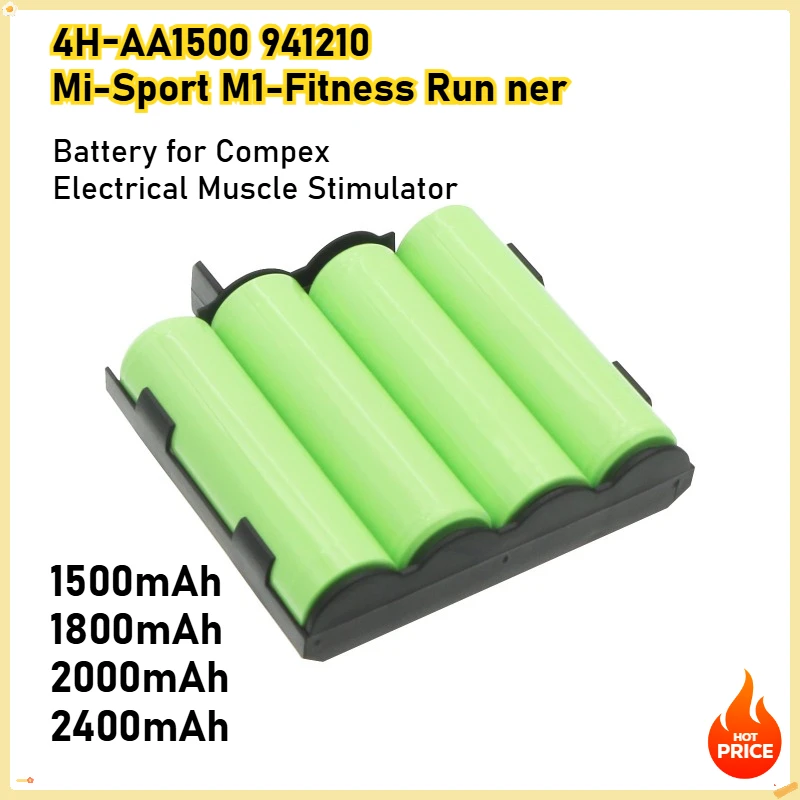 Medical Battery for Compex Compex 4H-AA1500 941210 Mi-Sport MI-Fitness Run ner 1500mAh 1800mAh 2000mAh 2400mAh