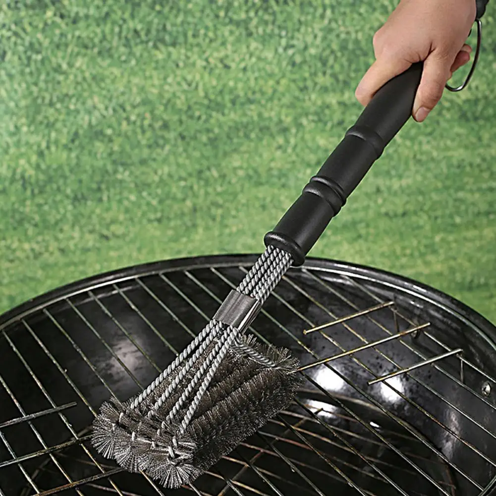 

Heat-resistant Grill Brush Stainless Steel Bbq Brush Set with Long Handle Bristle-free Scraper for Outdoor for Men for Barbecues