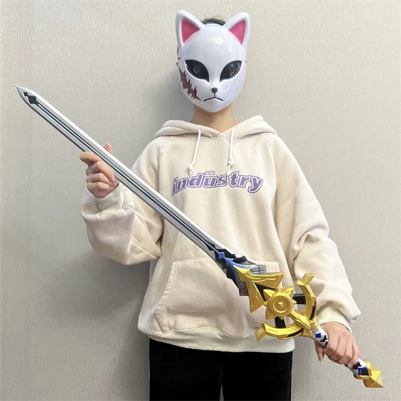 لعبة WW Genshin Impact Weapons Sword Albedo Cinnabar Spindle Sword Morax Beelzebul Musou Sword Safety PU المطاط هدايا الهالوين