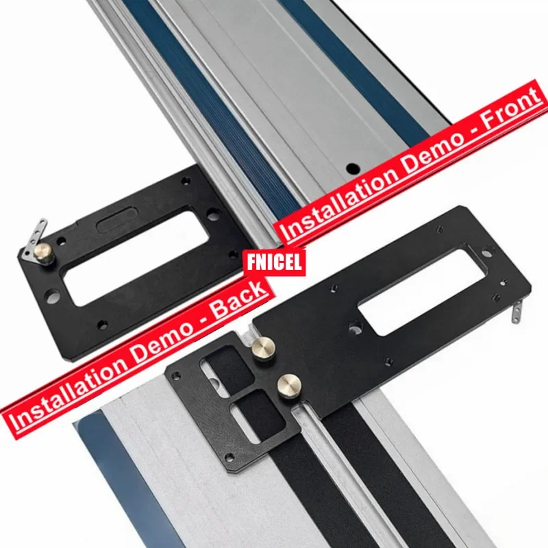 Woodworking Track Saw Square Guide Rail Clamp Right Angle Positioning Plate 90 Degree Angle Stop for Festool and Makita Rails