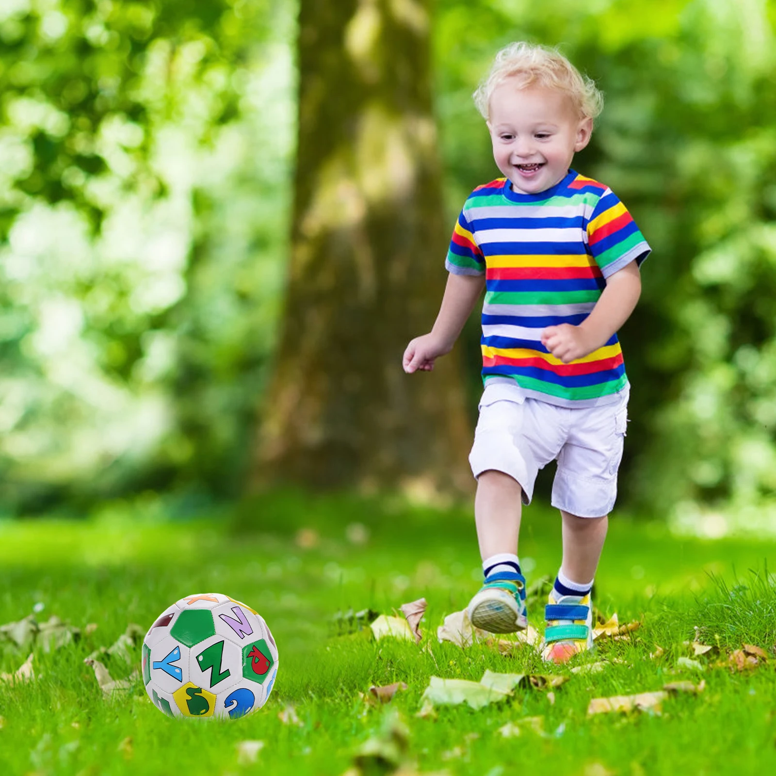 Balón de fútbol para niños con diseño del alfabeto, Mini balón de fútbol suave de 5,8 pulgadas para jardín de infantes, juego interior y exterior, actividad deportiva para niños pequeños
