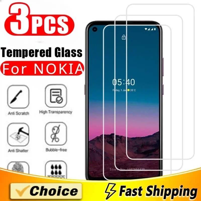 3PCS Hd Screen Protector For Nokia X6 7 10 20 71 X100 XR 20 G10 20 30 50 G300 C10 C20 C30 Tempered Glass Protective Phone Film