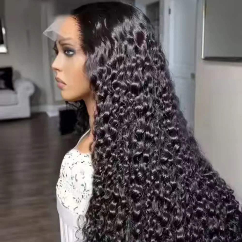 5x5 ارتداء الذهاب شعر مستعار بدون صمغ 30 40 بوصة موجة عميقة شعر مستعار أمامي 13x4 13x6 HD مجعد الدانتيل الجبهة خصلات الشعر المستعار الإنسان البرازيلي 200% الكثافة