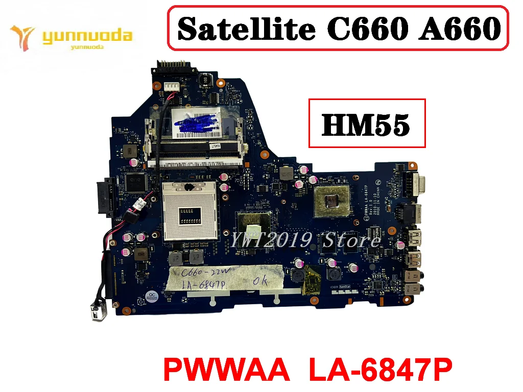 

Original For Toshiba Satellite C660 A660 Laptop Motherboard PWWAA LA-6847P 100% tested Free shipping