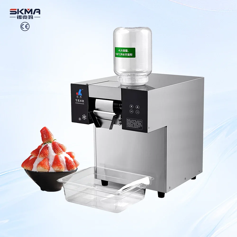 

Dessert Shop Stall Fully Automatic Snow Flake Ice Maker Ice Crusher 110V 220V Portable Ice Shaver Bingsu Machine