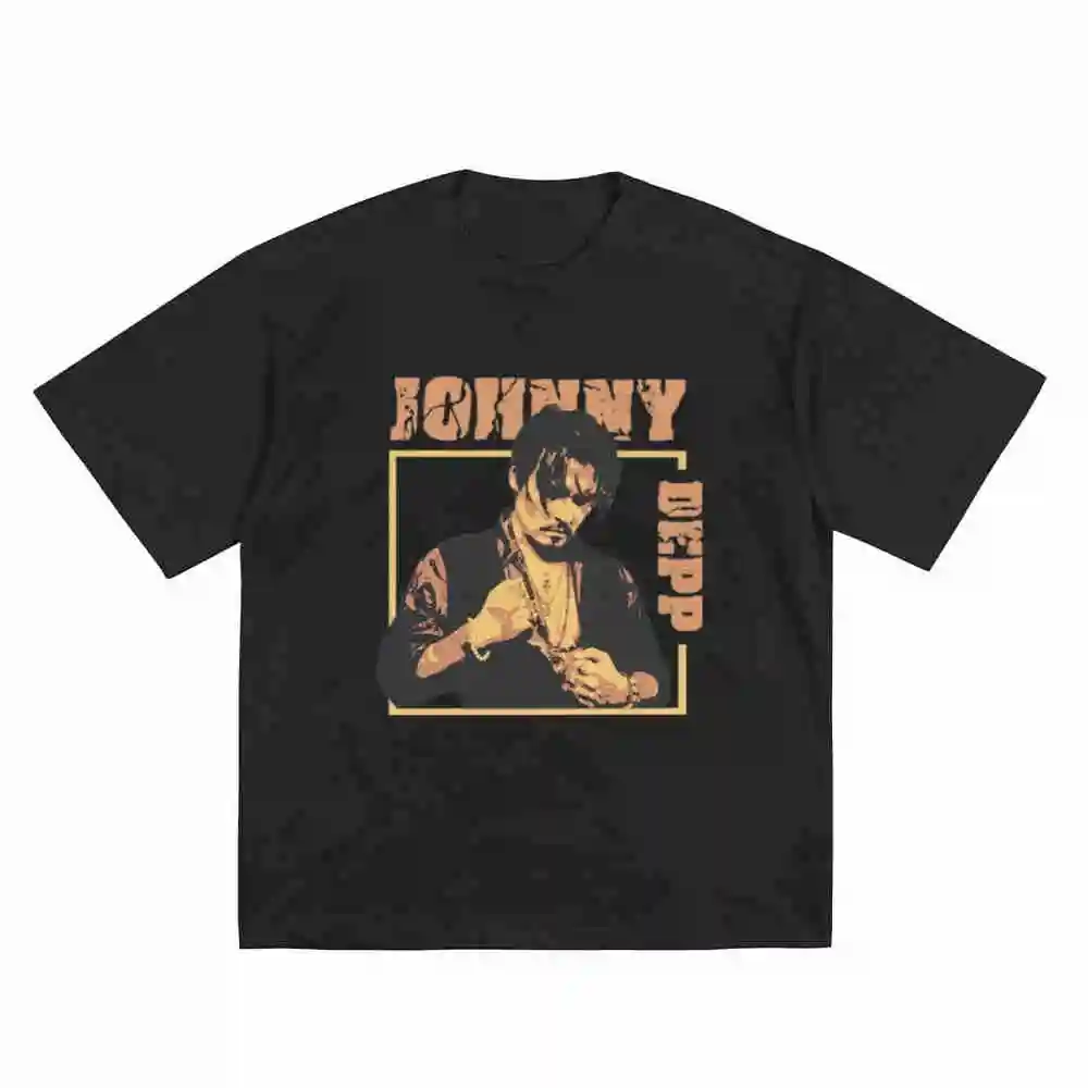Johnny Depp Short Sleeve Tee 100% Cotton T-Shirt