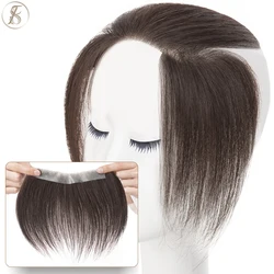 TESS Toupee Men 6inches Human Hair 7g Men Hairline V Loop 0.16mm PU Men Hairpiece Front Male Replacement System Invisible Wigs