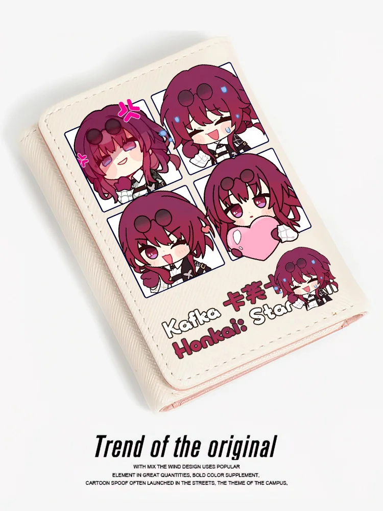 Honkai: Star Rail Kafka Bronya Zaychik Anime Cartoon Short Wallet Card and Coin Purse Tian Guan Ci Fu Folding Wallets Gifts