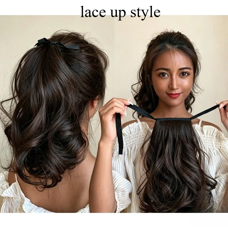 13.8Inch Korean Triangle Jaw Clip Ponytail Hair Extension, Soft Realistic Feel for Daily Casual & Party Hairstyles for Teen Girl
