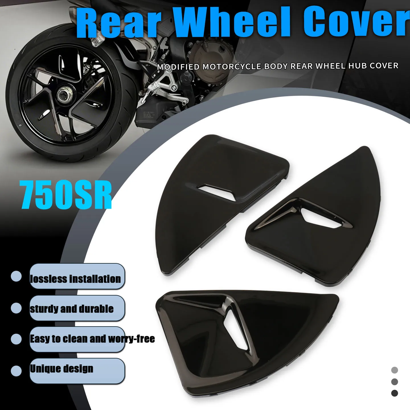 

Motorcycle Accessories Rear Wheel Cover Wheel Axle Decorative Guard Mud Protection For 750SR 750 SR 750sr
