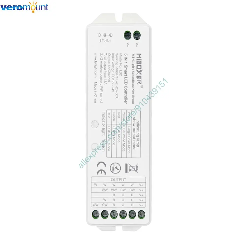 ATA Boxer LS2 LS2-WP 5 IN 1 Smart LED Bande Contrôleur 2.4G Télécommande pour Document Unique, CCT, RGB,RGBW,RGB + CCT LED Bande Lumineuse