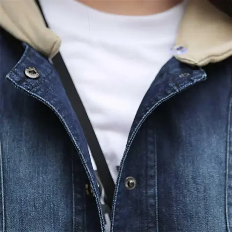 New Large Size 5XL Denim Jacket Women Loose Vintage Hooded Jeans Jacket Female Outerwear Ladies Tops Warm Thick Denim Coat Q2874