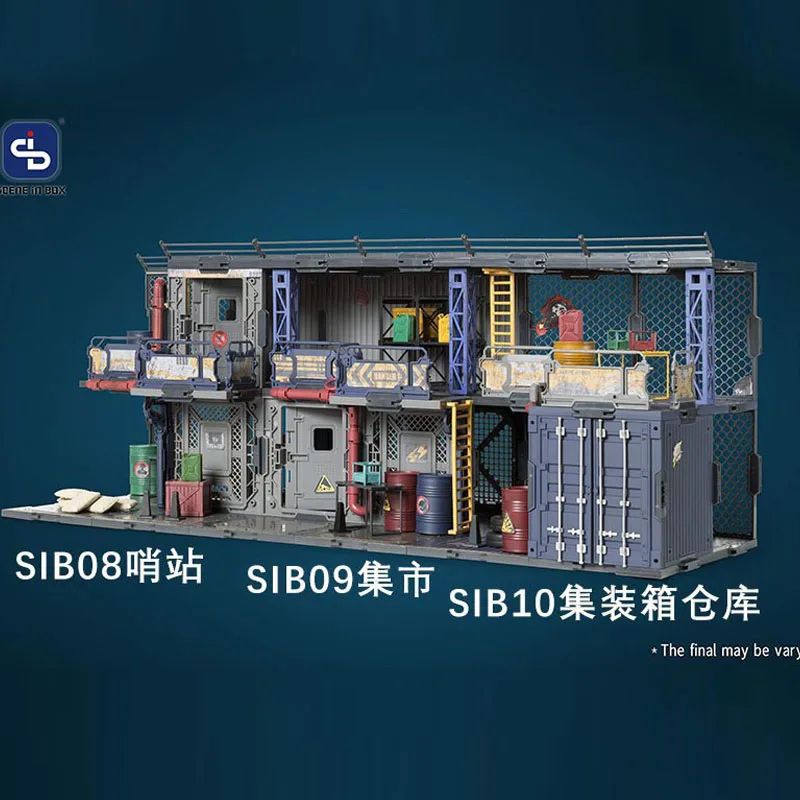 

FreshRetro Original SCENE IN BOX Series DIORAMA BUILDING SET Hiroshi Yokoyama Mecha Scene Acid Rain Soldier 1:18 Ornaments