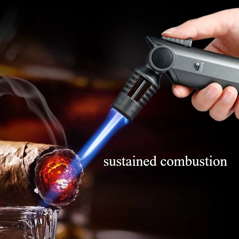 2026 JOBON Strong Blue Flame Lighter 360° Inverted Ignition Rotatable Nozzle Safety Lock Design Inflatable Lighters
