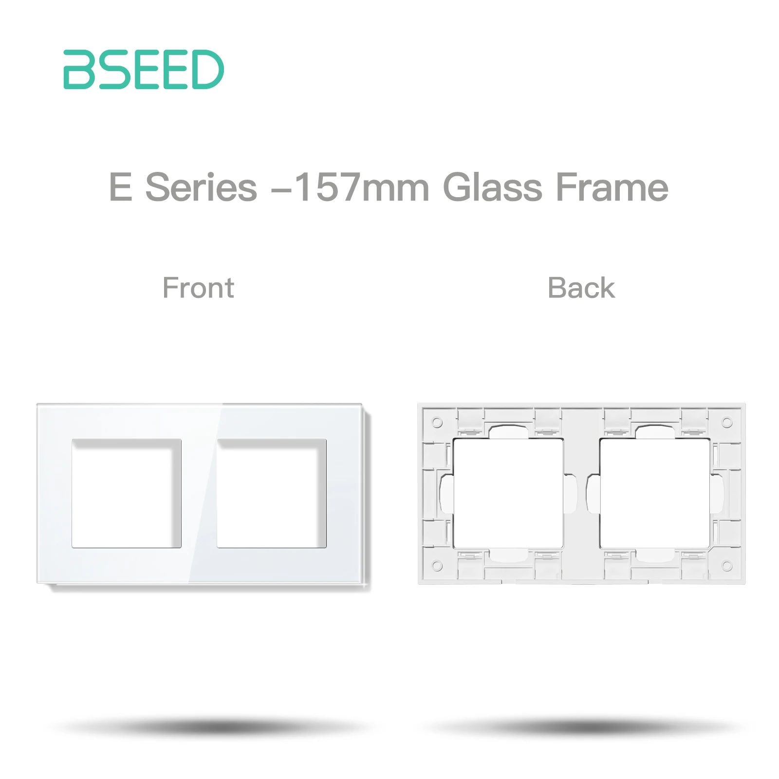 BSEED Zigbee 1/2/3Gang Smart Licht Schalter Tuya Smart Leben Alexa EU Steckdosen Funktion Teile Glas Panels DIY Teile 4