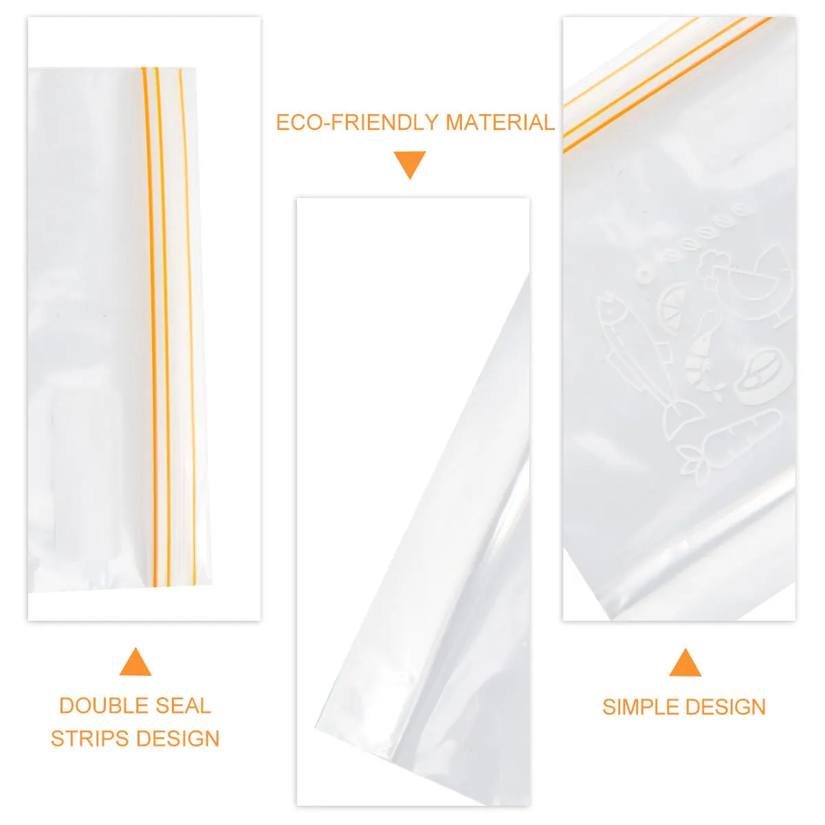 

1Set Sealed Bag Double Rib Storage Bag for Food Preservation Snack Fruit Vegetable Fresh Keeping Food Storage Bags