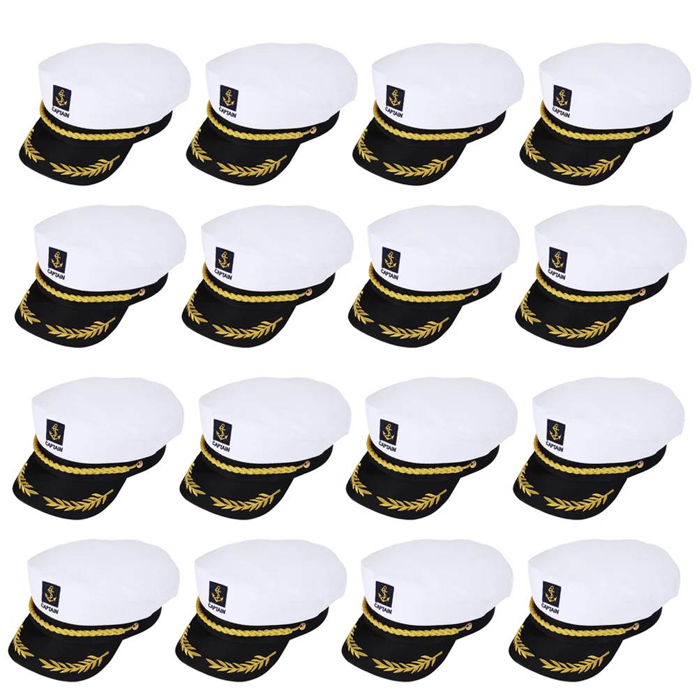 

20 Pcs Embroidered Captain Hat Hats for Cosplay Decoration Costume Women's & Caps Boating Sailor