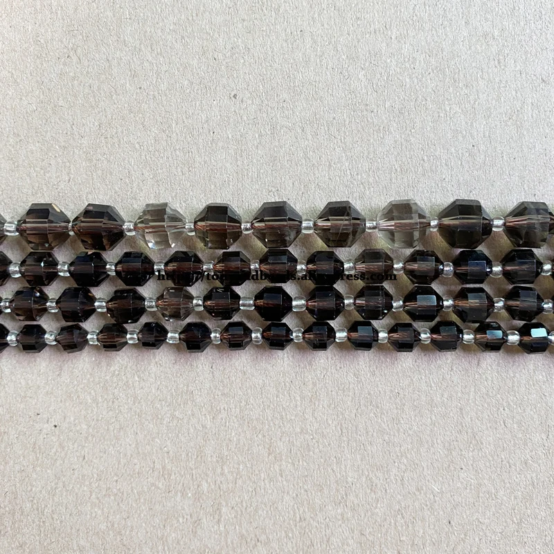  Semi-precious Stone American Football Faceted AA Quality Smoky Quartz 7