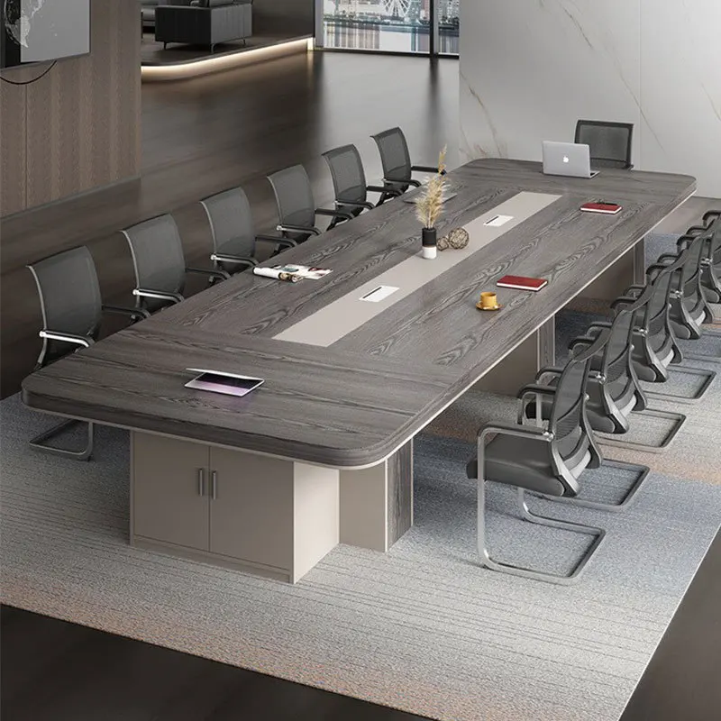Conference simple modern new office furniture rectangular desk meeting room negotiation table and chair combination