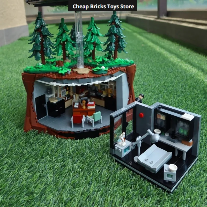 Christmas Gifts for Adults Toys Underground Chamber Forest Model Bricks Building Blocks Compatible 1478pcs UFO Mystery Scene