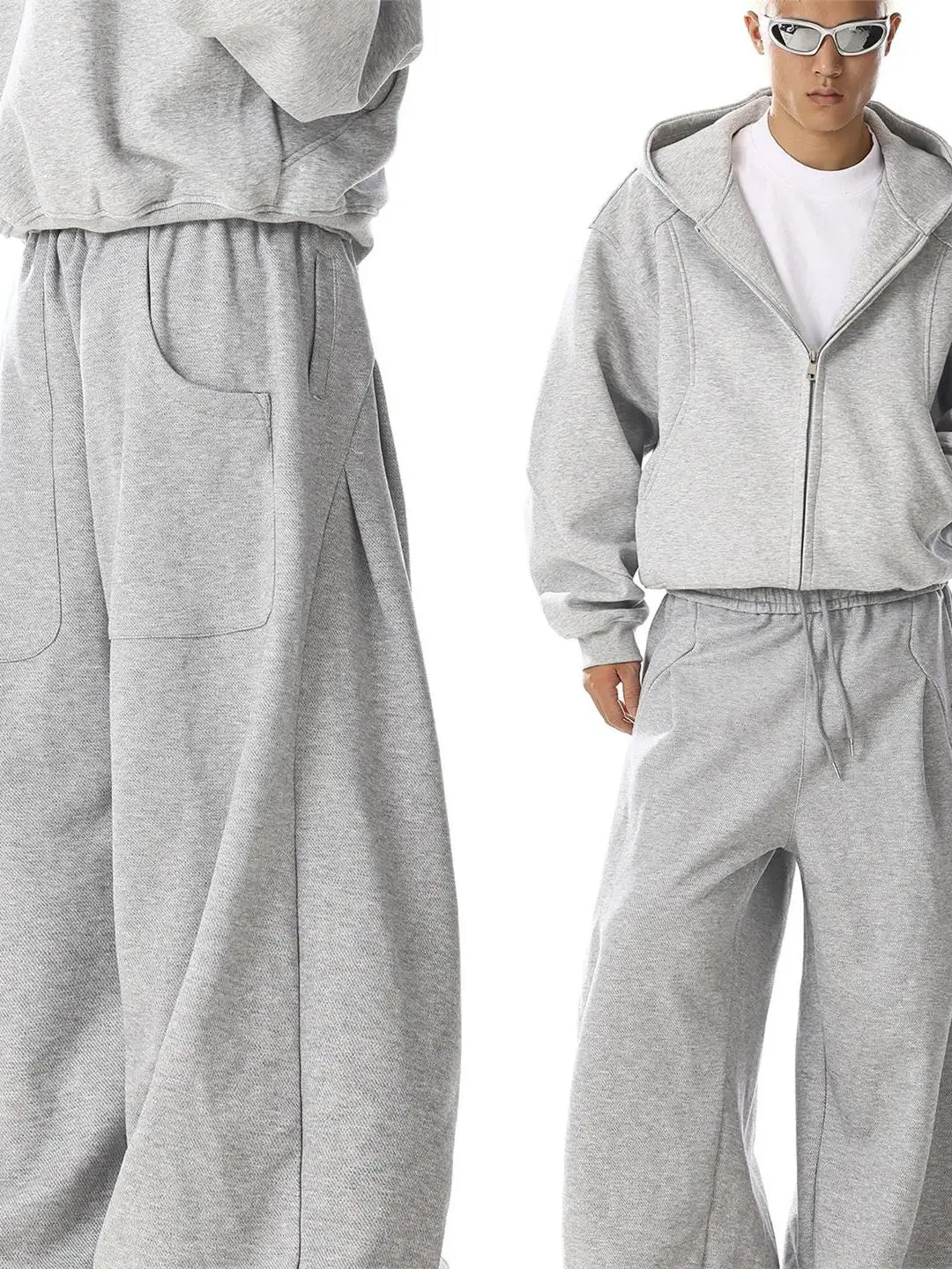 

Retro American Casual Sweatpants Men's Women's Deconstructed Loose Slim Straight Leg Wide Leg Knife Sports Pants