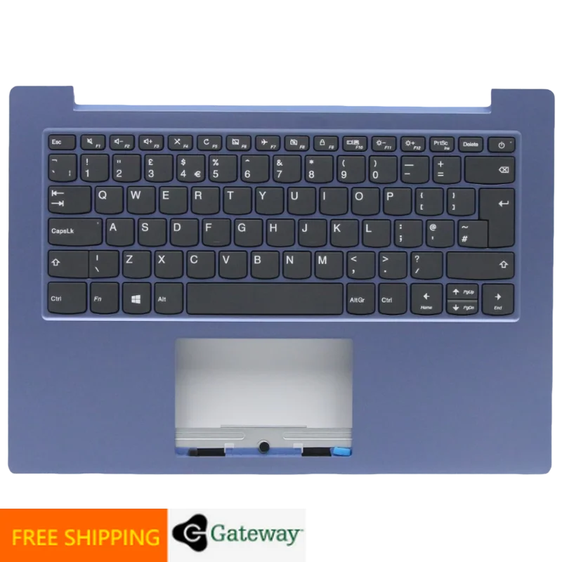 

UK English Ice Blue Keyboard Upper Case Palmrest Shell Cover For Lenovo Ideapad 1 14 14ADA05 5CB0Z56788