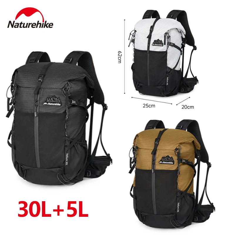 Naturehike 30L+5L Backpack Ultralight Shoulder Helium Waterproof Camping Outdoor Breathable Large Capacity Climbing Sport Bag