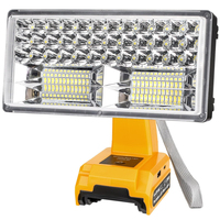 For Makita/Milwaukee/Dewalt/Bosch/Black&Decker/Craftsman/Ryobi 18V/20V Batteries 4200 Lumens Portable Floodlight with USB Port