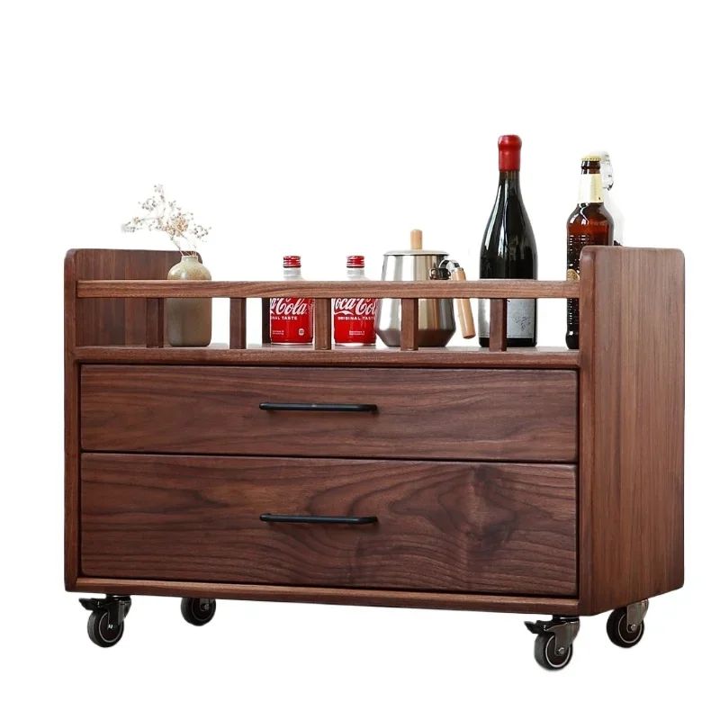 

Solid wood storage sideboard corner, sofa armrest side cabinets, cherry wood furniture, solid wood