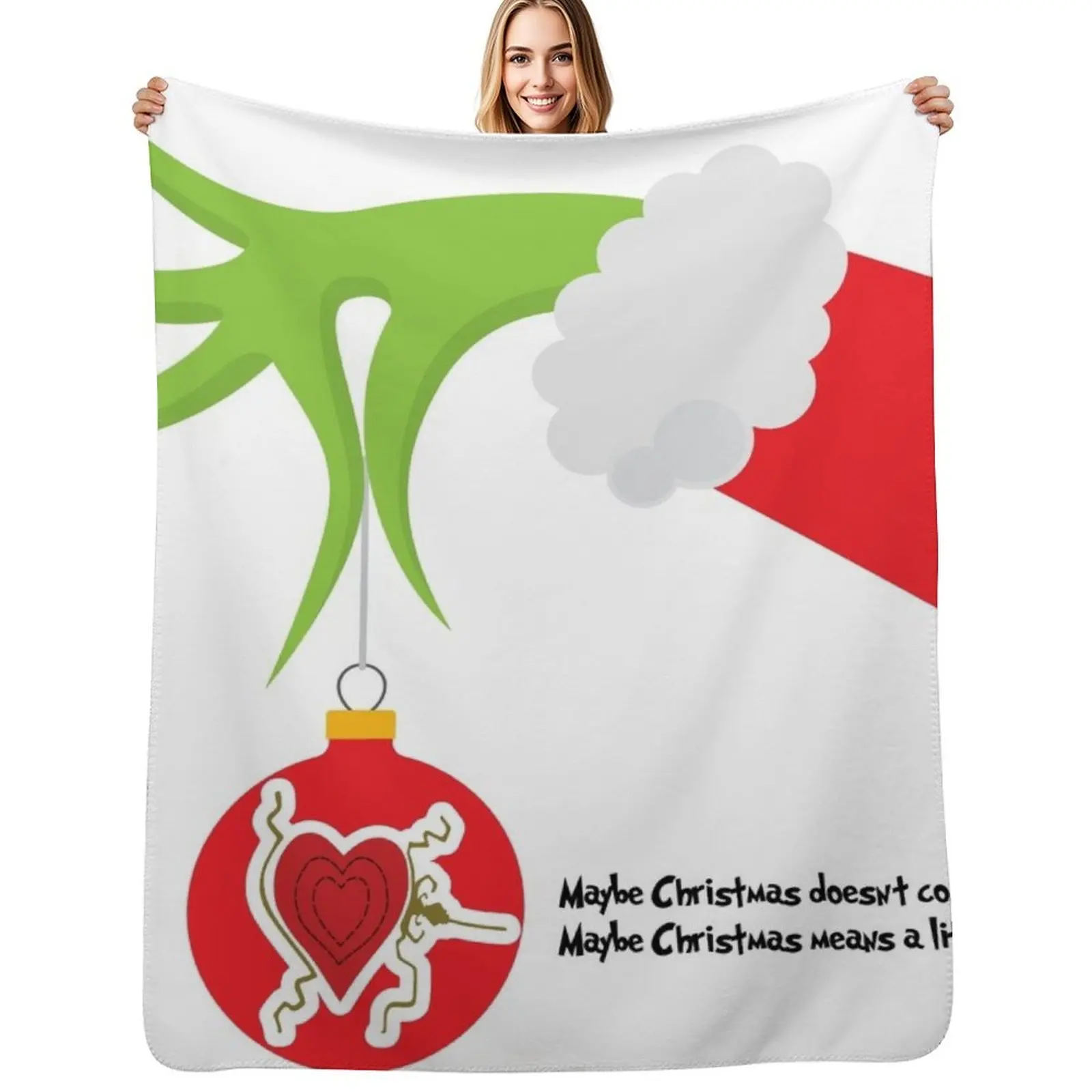 Maybe Christmas Means A Little More Throw Blanket Kid'S Bed covers Sofas warm winter Custom Flannels Blankets