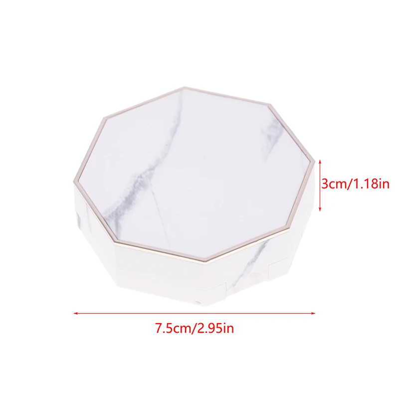 15g Marble Empty Air Cushion Puff Box Portable Cosmetic Makeup Case Container With Powder Sponge Mirror For BB Cream Foundation