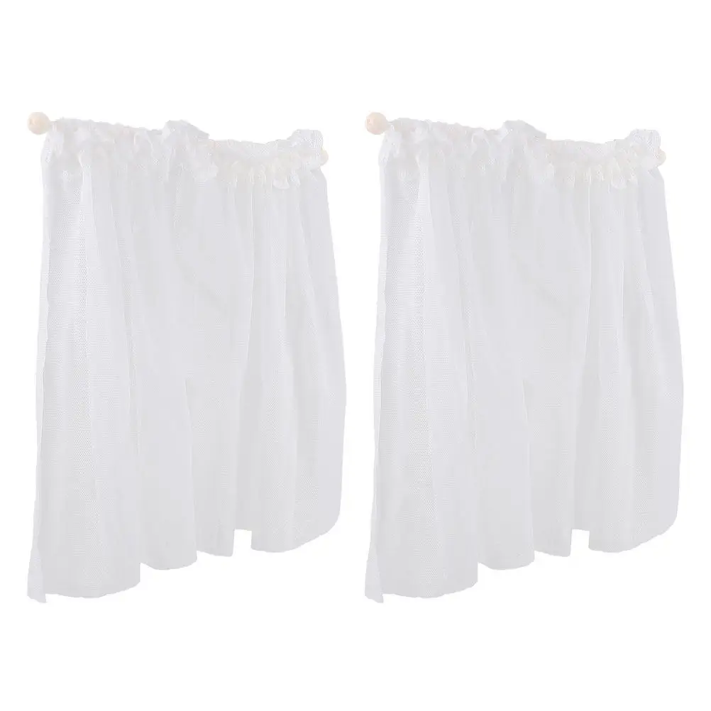 

2 шт. Изысканные миниатюрные кружевные шторки для кукольного домика, элегантный декор для миниатюрного дома, мини-шторы для окон своими руками, реквизит для сцен, миниатюра