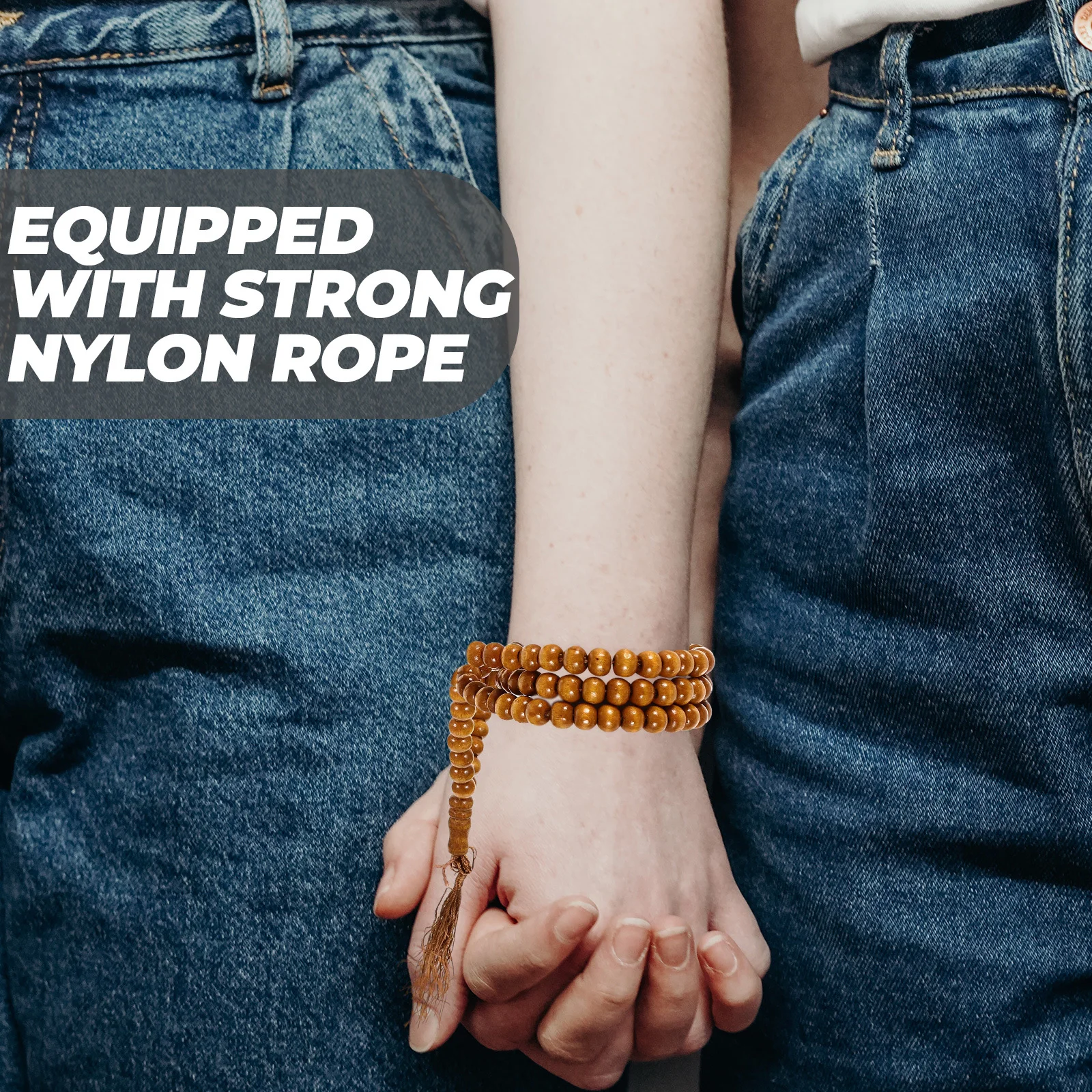 Cuentas de oración musulmana, pulsera de Rosario exquisita, Material de madera, uso cómodo, cuentas religiosas para oración, decoración de peregrinación, 4 Uds.