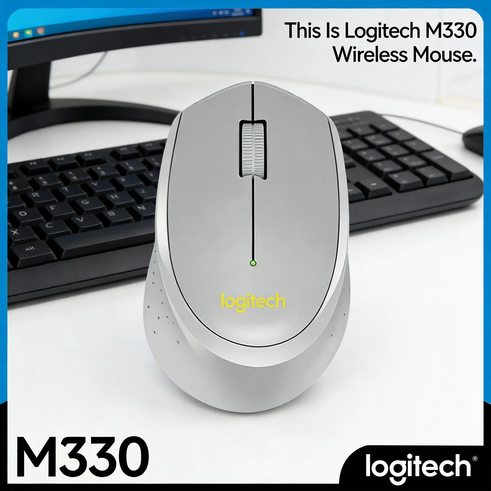 

Беспроводная мышь M330 с длительным сроком службы (24 месяца), матовая, с противоскользящей поверхностью