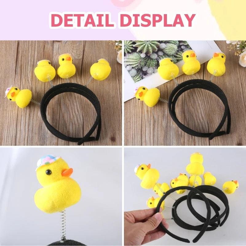 652F Funny Little Duck Hairband Face Props Stage Performances Headband Unique Hair Accessory for Parties and Daily Wear