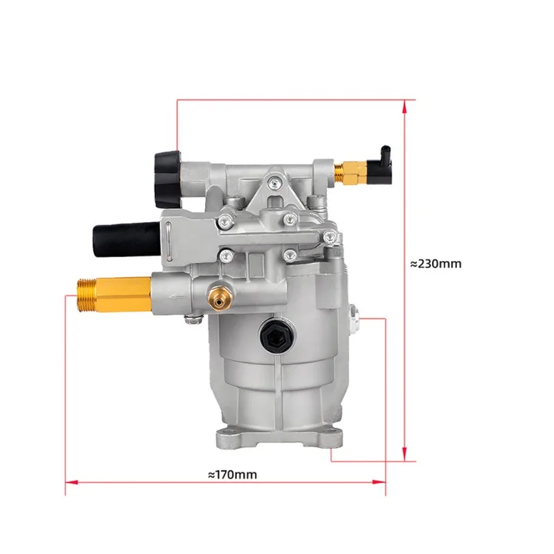 G3/4 joint aluminum alloy swash plate pump high pressure cleaning machine parts pump head