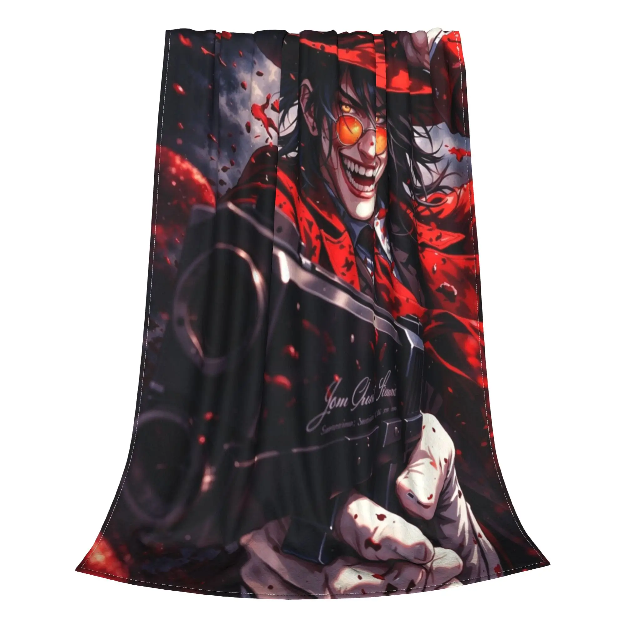 Hellsing Blanket Autumn/Winter Hellsing  Breathable Ultra-Soft Throw Blankets For Office Travel Bedding Throws