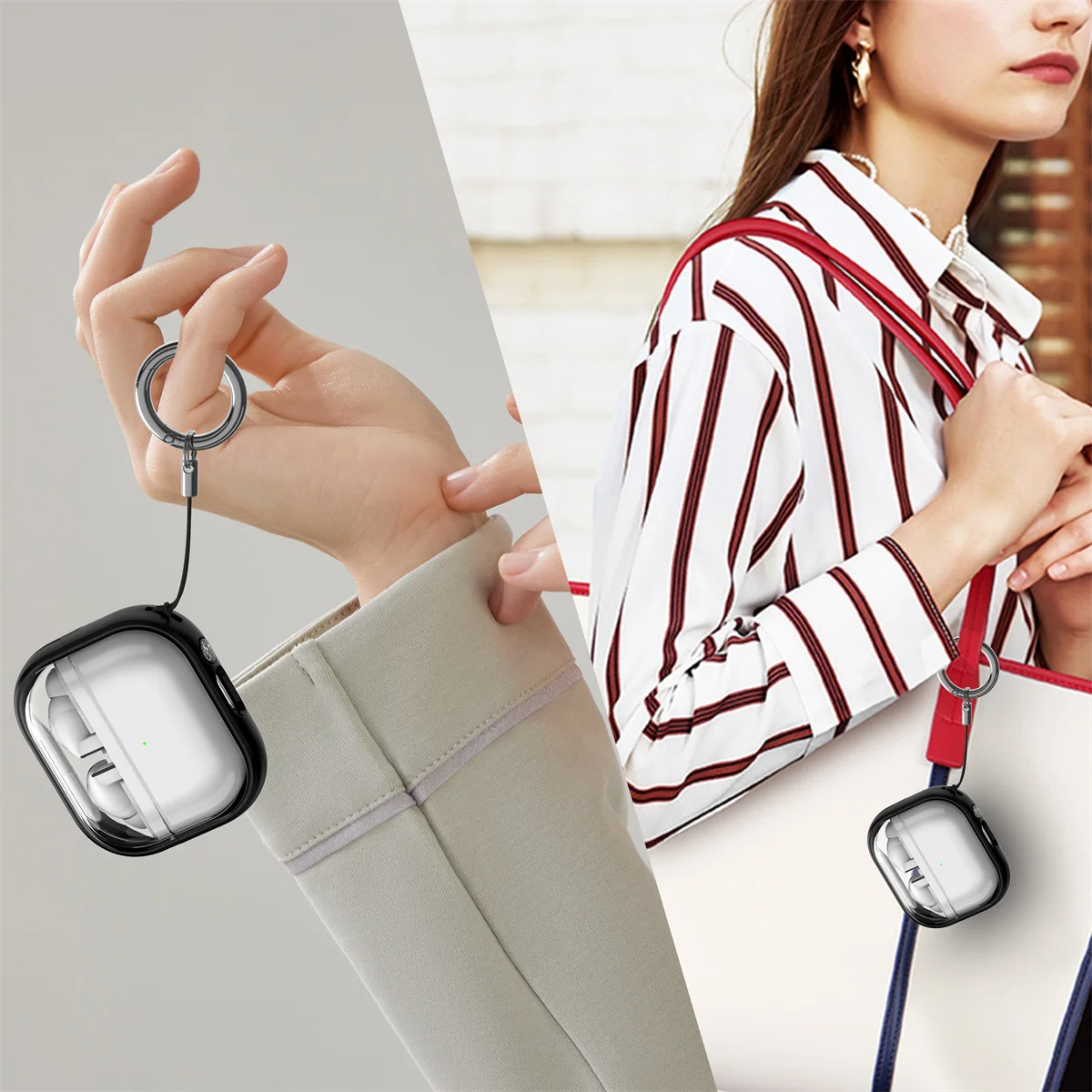 Прозрачный и противоскользящий чехол для наушников Samsung Buds 3 Pro с беспроводной зарядкой для Galaxy Buds 3, чехол с кронштейном