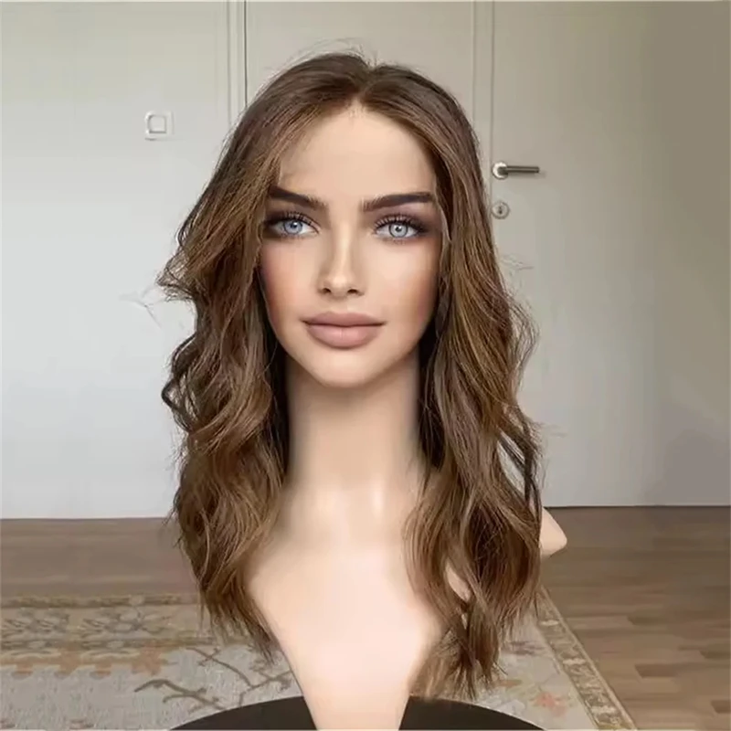 أفضل شعر عذراء صيني تسليط الضوء على شعر مستعار شعر الإنسان HD 13x4 أعلى الدانتيل شعر مستعار أمامي قاعدة بنية مع شقراء مختلطة غلويليس الباروكات الإناث