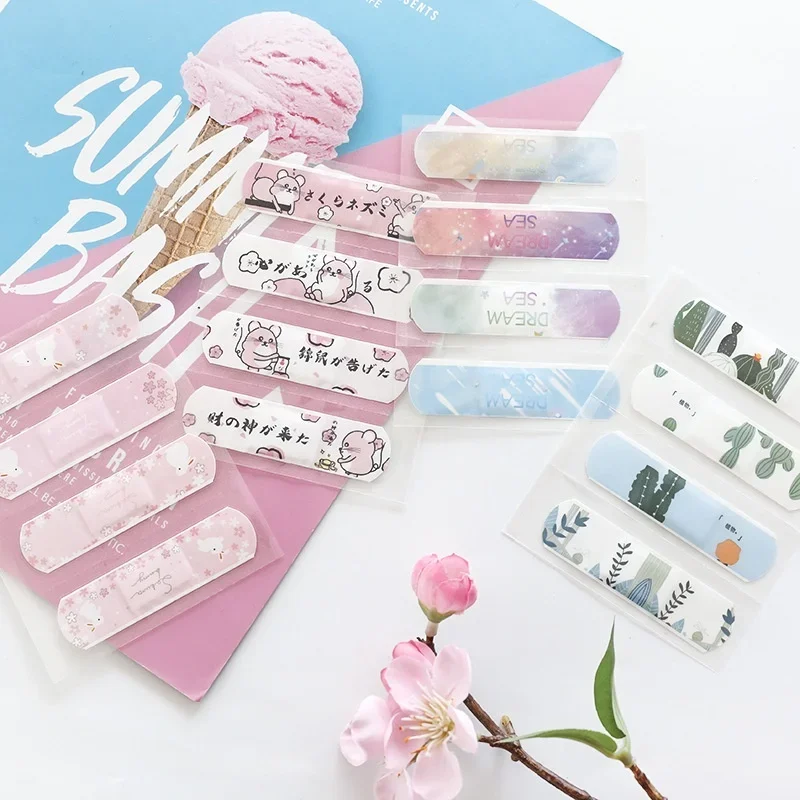 3Pcs Waterproof Breathable Cute Cartoon Band Aid Hemostasis Adhesive Bandages First Emergency Kit For Kids Children