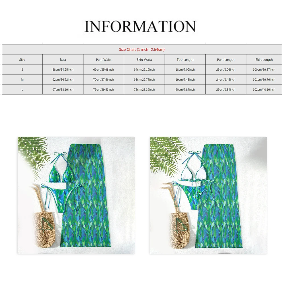 Printed Swimwear For Women Ladies Bikini Set Beachwear Brand New Condition Comfortable Fit Daily And Vacation Use