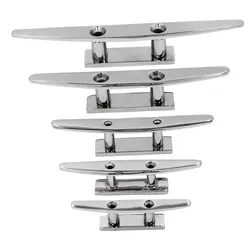 Marine Grade Stainless Steel 316 Low Flat Cleat Boat Cleats 4 Inch 5 Inch 6 Inch 8Inch Mooring Dock Cleat Boat Accessories