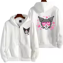 Kuromi Sanrio Classic Hello Kitty Zip Hoodie
