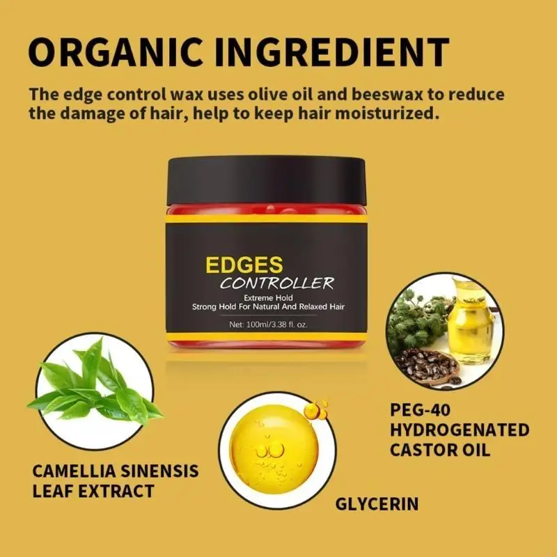 

G99E Edges Control Wax for Women Thick Edges Styling Gel Strong Hold Hair Gel