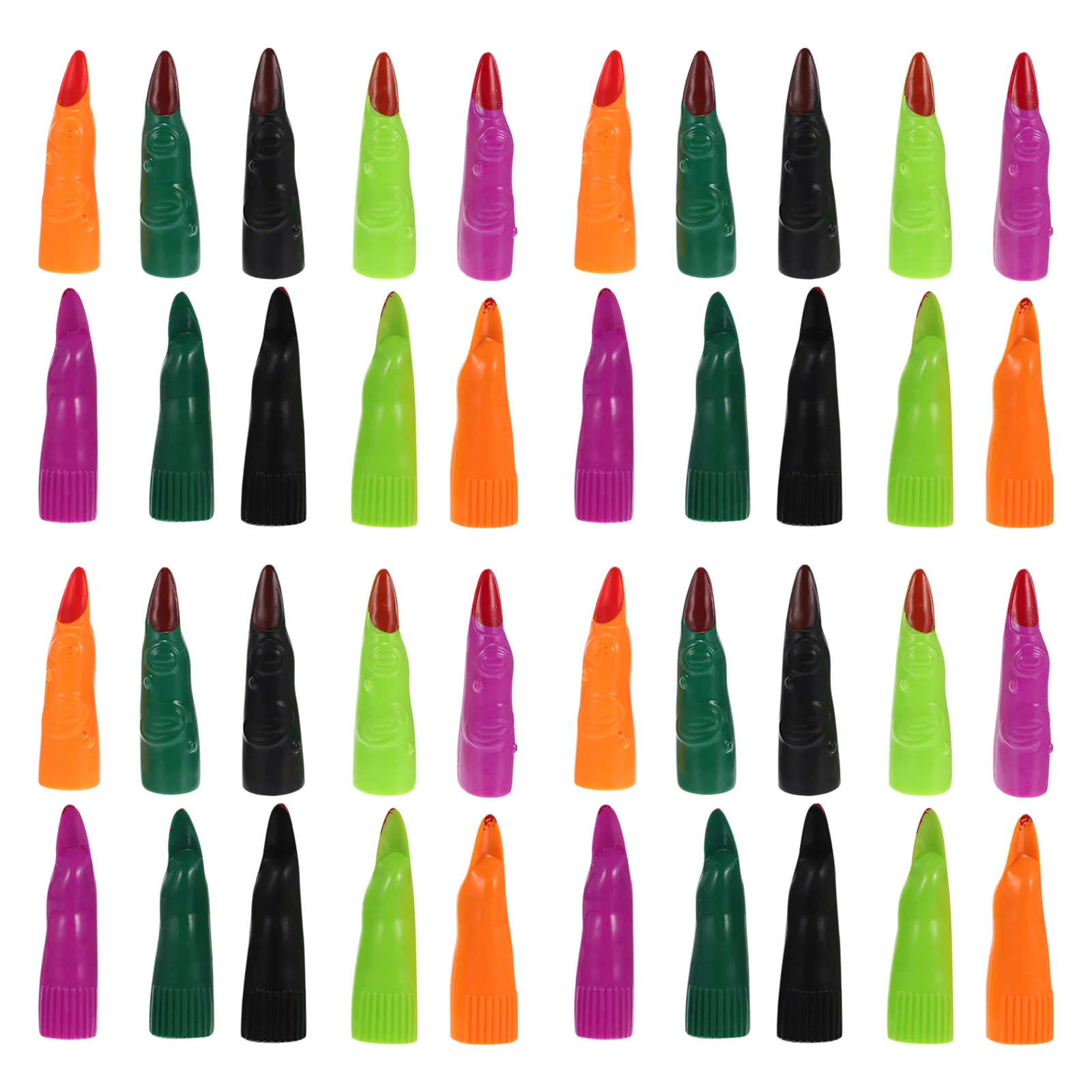 

50pcs Nail Zombie Fingers Witch Finger Covers Halloween Costume Accessories Spooky Zombie Fingers Party Decorations